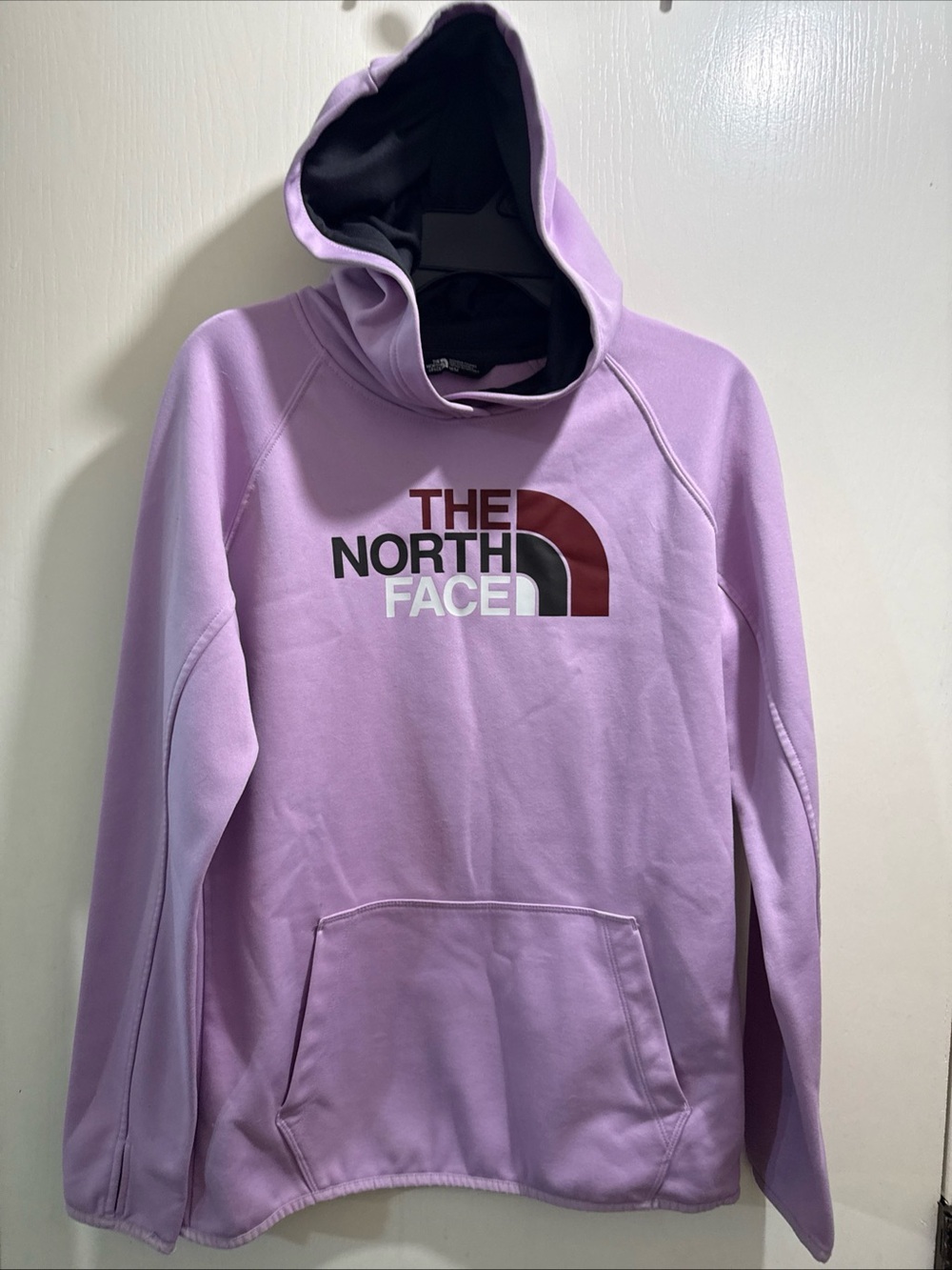 The North Face Lavender Pullover Hoodie with Black Lining